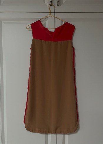 Saten Görünümlü Kahverengi elbise - Görsel 3