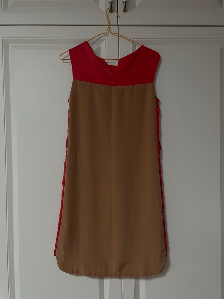 Saten Görünümlü Kahverengi elbise - Görsel 3