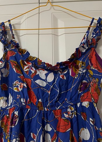 Renkli Bohem Uzun Askılı Elbise - Görsel 2