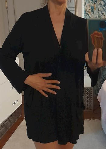 Siyah Uzun Kollu hırka/ceket