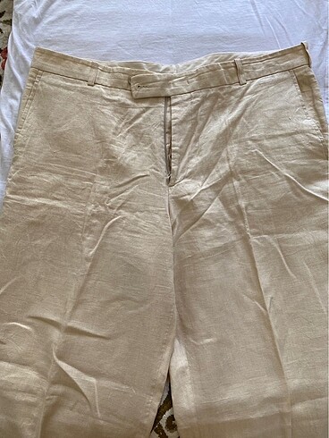 Bej Keten Pantolon