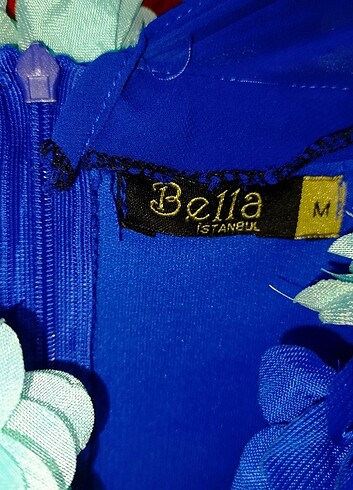 Saks Mavisi Çiçekli Abiye  - Görsel 5