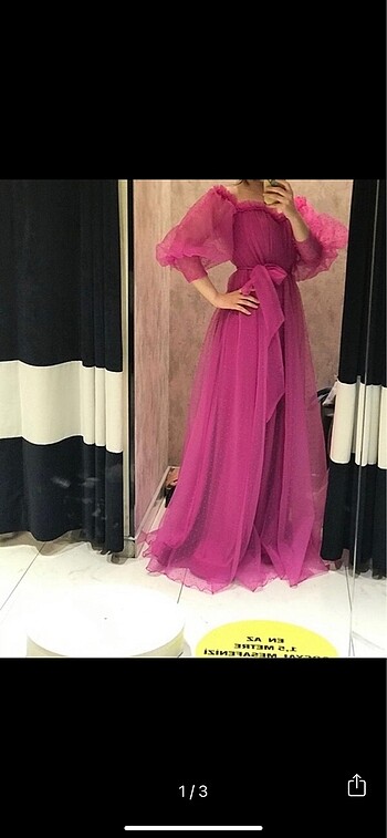 Tüllü pembe elbise cok sık