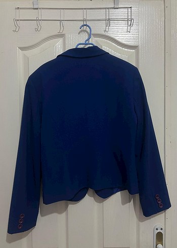 Düğmeli Lacivert Kadın Blazer Ceket - Görsel 4