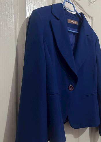 Düğmeli Lacivert Kadın Blazer Ceket - Görsel 2