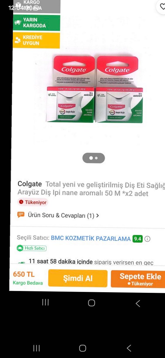 Colgate Diş İpi  2 ADET. Naneli #colgate - Görsel 3