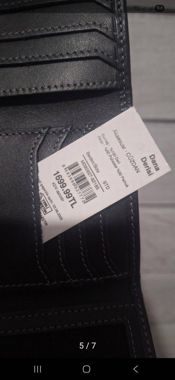 Erkek Deri Cüzdan Mavi jeans #MaviJeans - Görsel 5