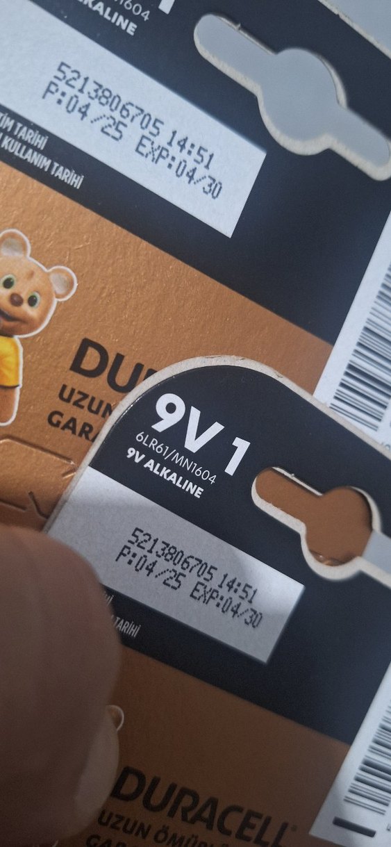 Duracell 9 Volt Pil Uzun Ömürlü #Duracel - Görsel 3
