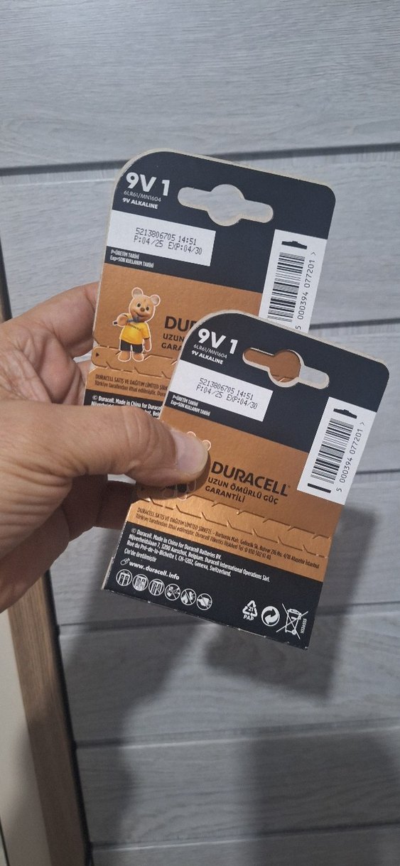 Duracell 9 Volt Pil Uzun Ömürlü #Duracel - Görsel 2