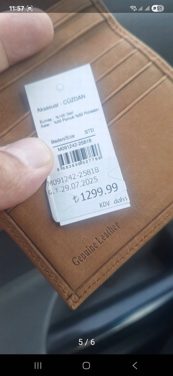 Erkek Deri Cüzdan Mavi jeans #MaviJeans - Görsel 5