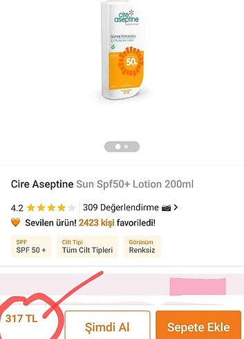 Garnier Cire Aseptine Koruyucu Güneş Losyonu SPF50+ 200 ML