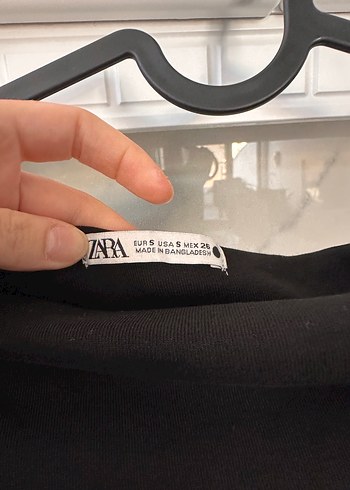 Zara Siyah Drapeli Midi Kadın Elbise