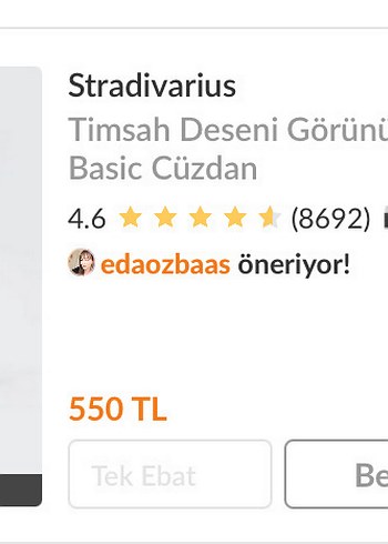 Stradivarius Timsah Desen Cüzdan - Görsel 2