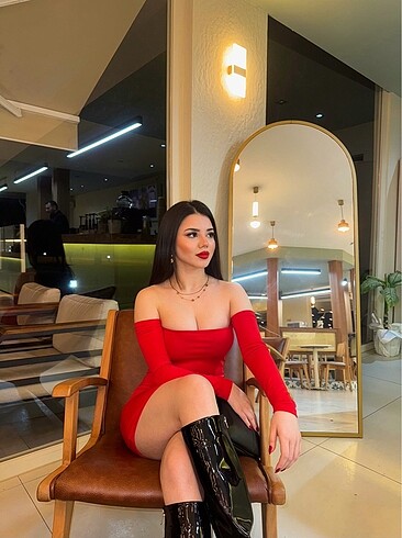 Bershka Kırmızı elbise