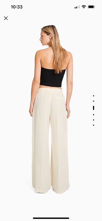 34 Beden Keten wide leg pantolon