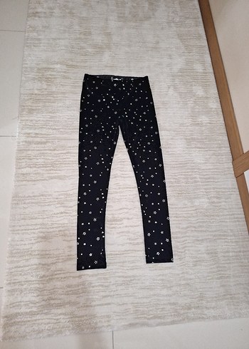 Kız Çocuk Siyah Batik Desenli Esnek Tayt - Görsel 2