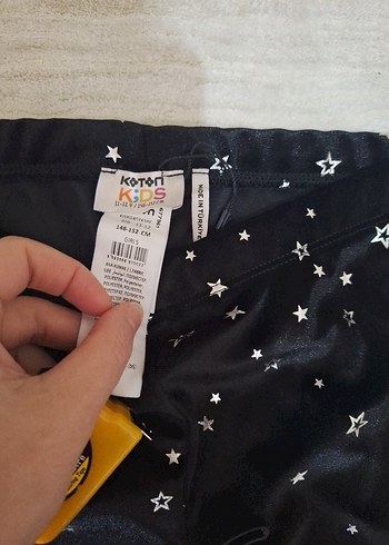 Kız Çocuk Siyah Batik Desenli Esnek Tayt - Görsel 3