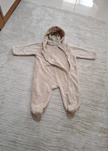 Kürklü Kapüşonlu Bebek Tulum - Görsel 3