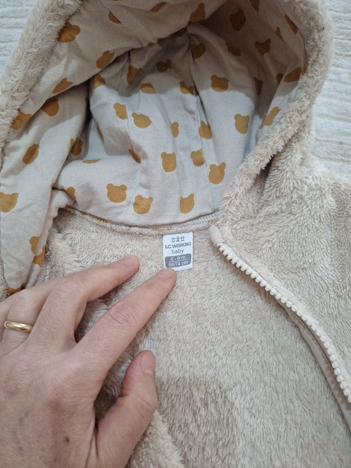 Kürklü Kapüşonlu Bebek Tulum - Görsel 4