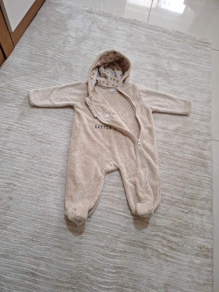 Kürklü Kapüşonlu Bebek Tulum - Görsel 3