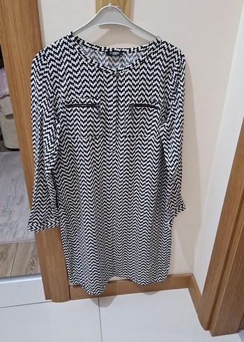 Gri Zebra Desenli Uzun Kollu Tunik - Görsel 4