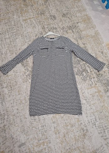 Gri Zebra Desenli Uzun Kollu Tunik - Görsel 2