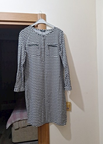 Gri Zebra Desenli Uzun Kollu Tunik - Görsel 6