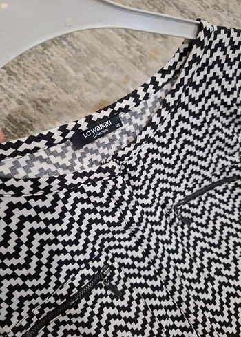 Gri Zebra Desenli Uzun Kollu Tunik - Görsel 3