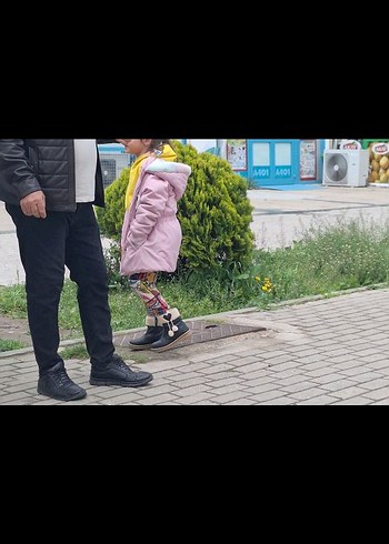 Kız Çocuk Pemb mont