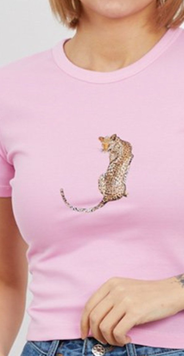 Leopar Desenli T-Shirt - Görsel 3