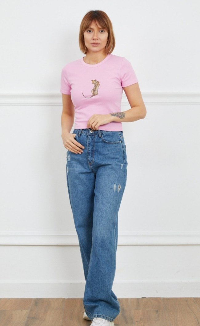 Leopar Desenli T-Shirt - Görsel 2