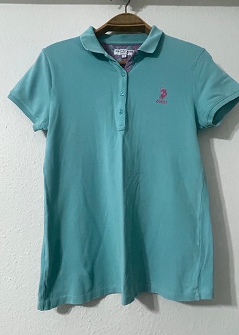 Kızlar için Turkuaz Polo Tişört