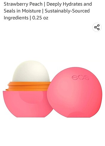 MAC EOS strawberry peach lip balm