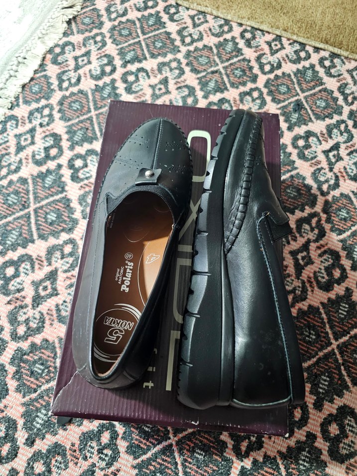 polaris 5 nokta deri dolgu topuk Kadın ayakkabi - Görsel 4