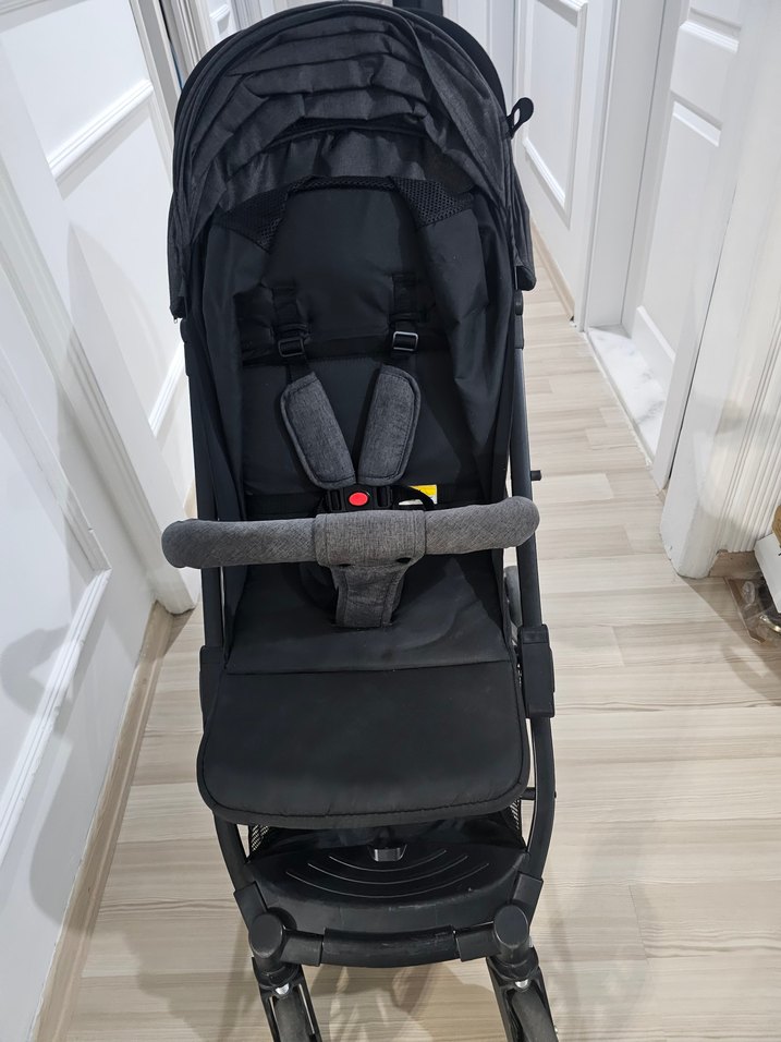 Gri Siyah kabin boy Bebek Arabası - Görsel 2