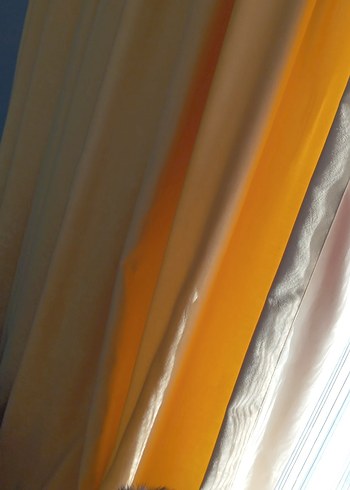 Bej Modern Düz Fon Perde en. 98 boy2. 60 tekkanat250 - Görsel 3