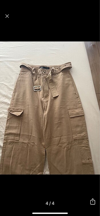 36 Beden camel Renk Zara kargo pantalon