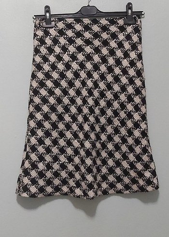 Gri Örgü Midi Kadın Etek - Görsel 2