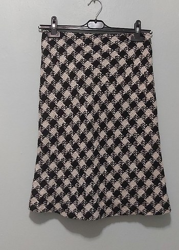 Gri Örgü Midi Kadın Etek - Görsel 3