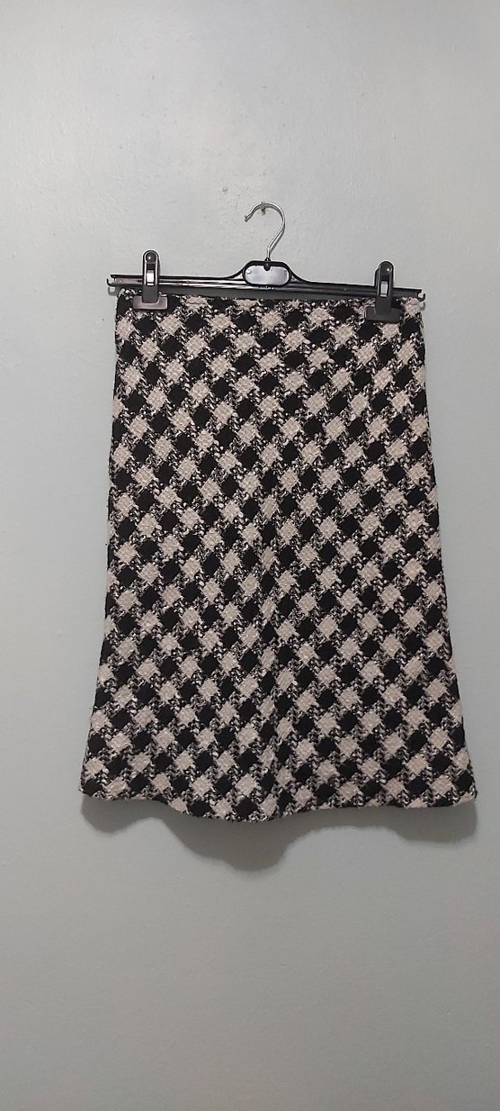 Gri Örgü Midi Kadın Etek - Görsel 3