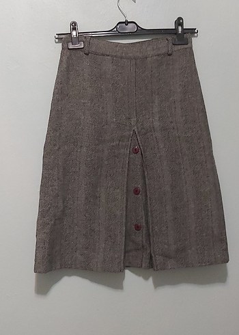 Düğmeli Mini Etek - Görsel 2