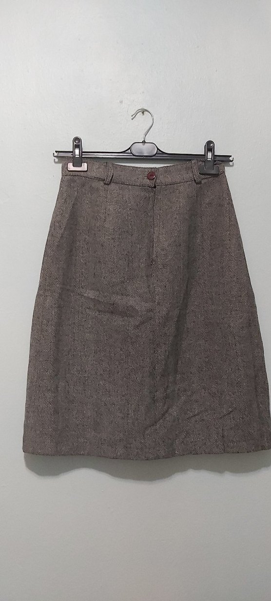 Düğmeli Mini Etek - Görsel 4