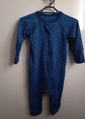 Uzun Kollu Mavi Bebek Tulum - Görsel 2