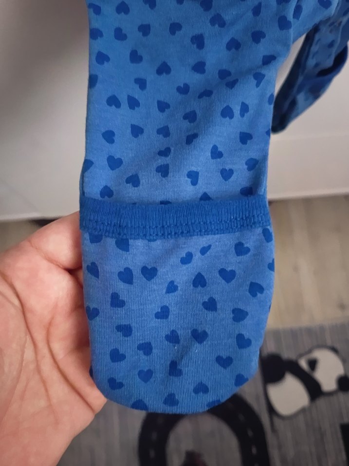 Uzun Kollu Mavi Bebek Tulum - Görsel 4