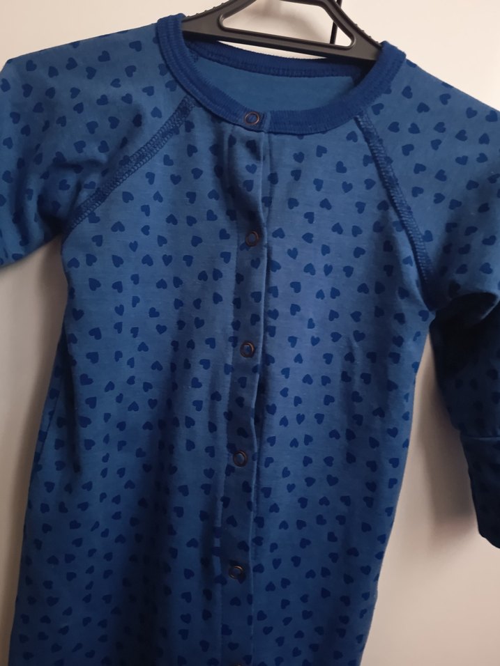 Uzun Kollu Mavi Bebek Tulum - Görsel 3