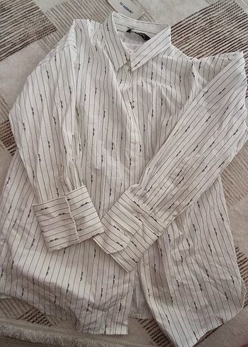 Kadın beyaz Gömlek - Görsel 3