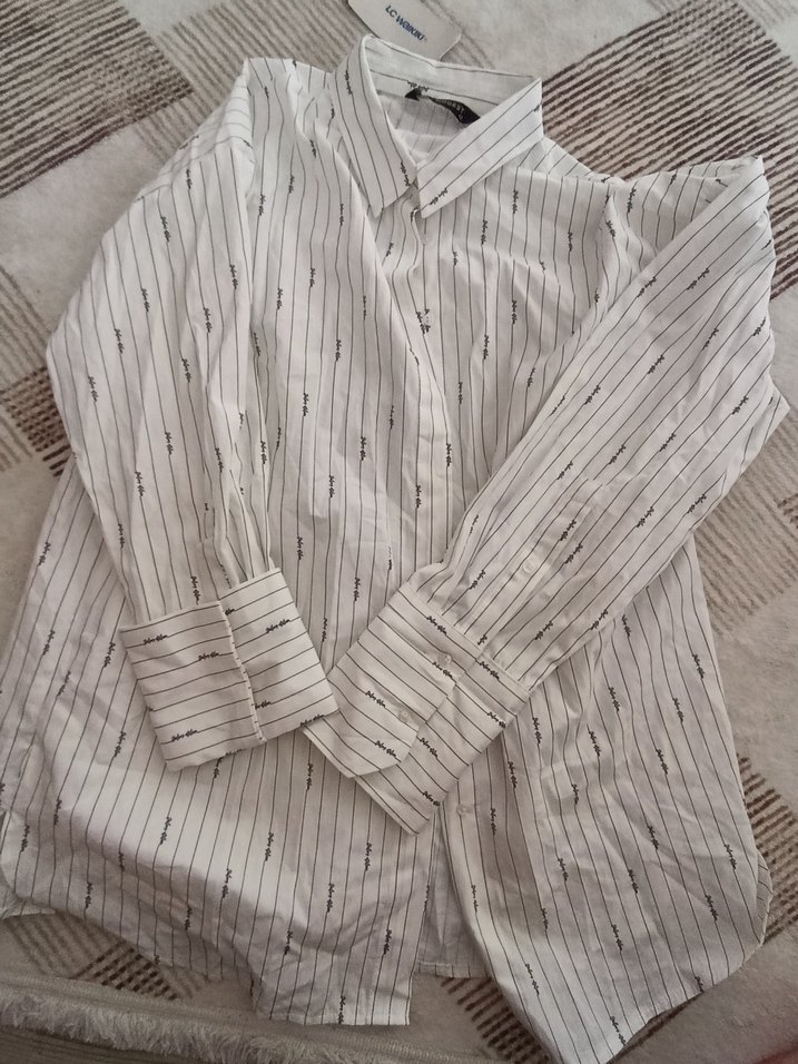 Kadın beyaz Gömlek - Görsel 3