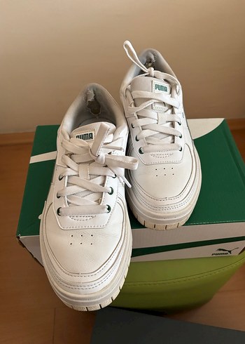 Beyaz Platform Topuklu Puma Kadın Spor Ayakkabı - Görsel 5