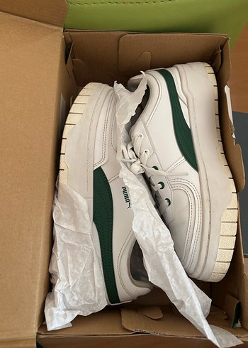 Beyaz Platform Topuklu Puma Kadın Spor Ayakkabı - Görsel 10