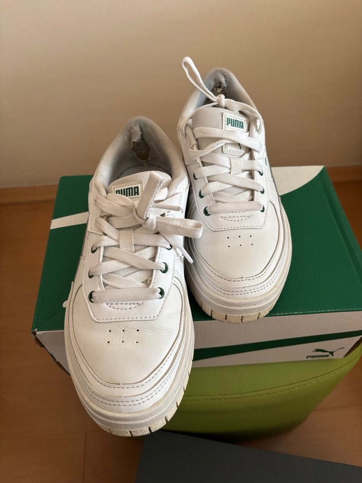 Beyaz Platform Topuklu Puma Kadın Spor Ayakkabı - Görsel 5